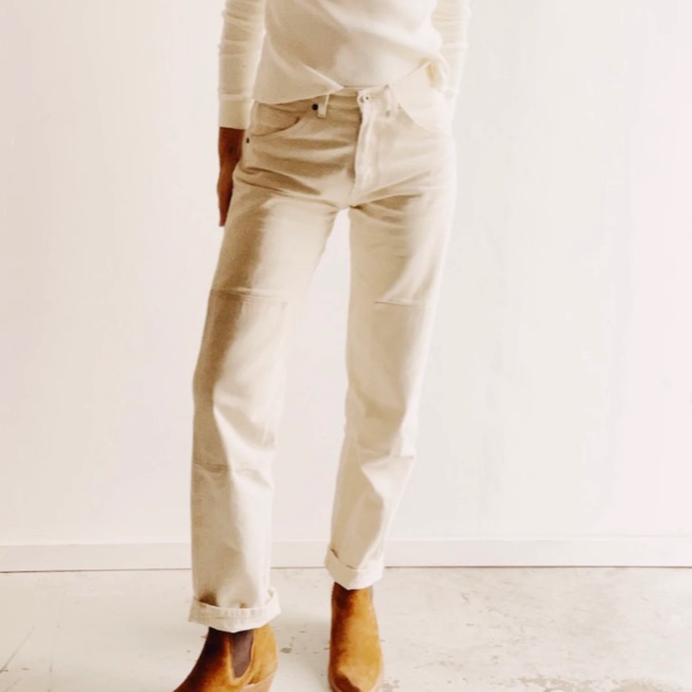 The Women’s Knee Patch Jeans Natural